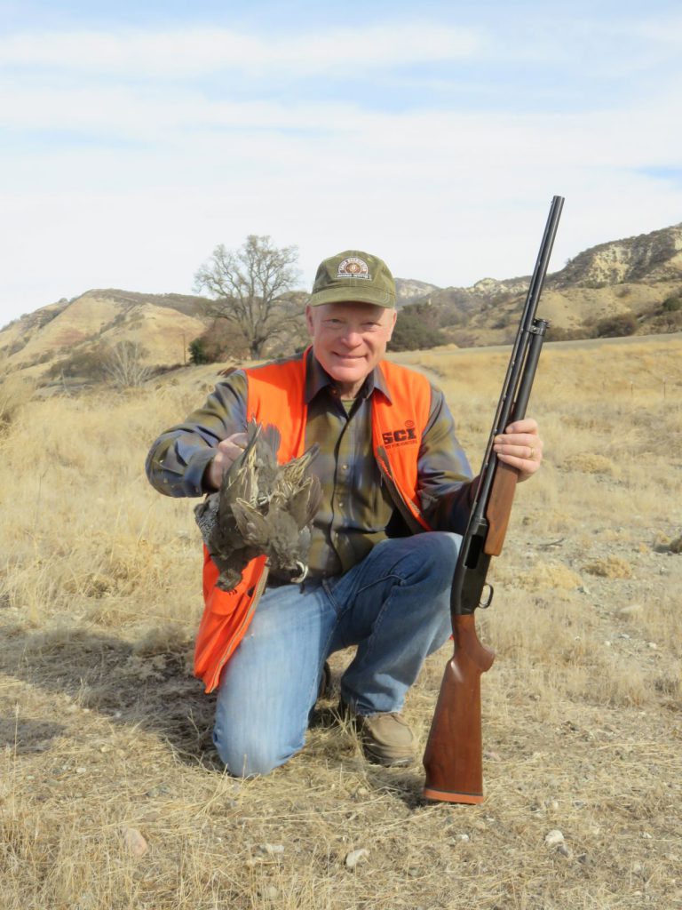 IMG_3877: Boddington’s rebuilt Model 12 20-gauge on its first outing, after California valley quail. With fast upland shooting gun fit is critical; the rest is familiarity.