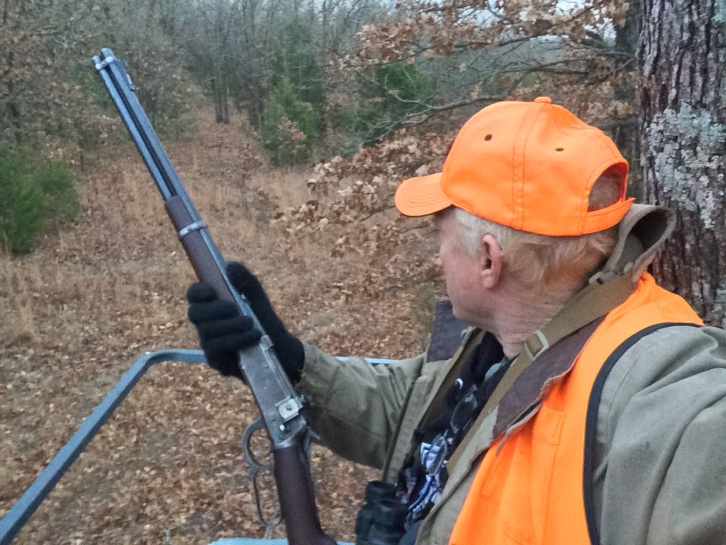 Vintage Winchester lever-actions have gotten pricey, but they’re seductive. This is a 1906 M1894 Saddle Ring Carbine in .25-35, original except the saddle ring was missing (and has been replaced). I carry it on at least a couple of outings every deer season.
