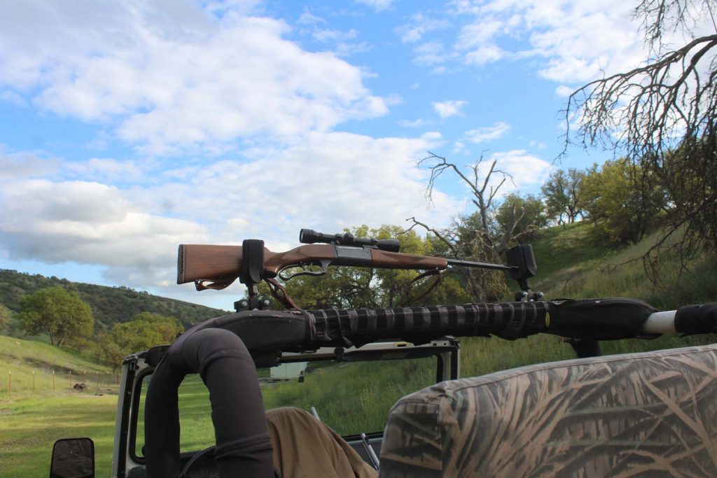 A vintage .300 Savage on the California Central Coast. Rifle choices are somewhat regional; the Savage 99 was extremely popular on the West Coast and are seen on most used-gunracks. Used Marlins may be more common in the Upper Midwest.
