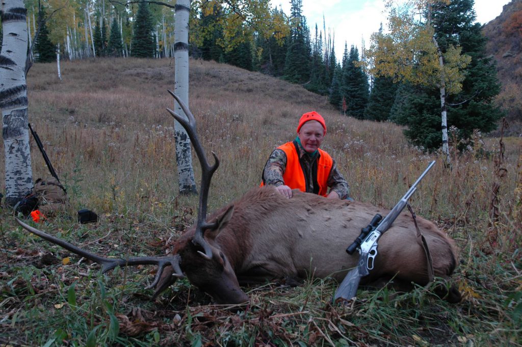The .338 Marlin Express was brand new when Boddington used it to take this Colorado elk in 2008 at about 200 yards. Sadly, the .338 ME didn’t take off, but Boddington describes it as the most versatile cartridge ever designed for lever-actions.