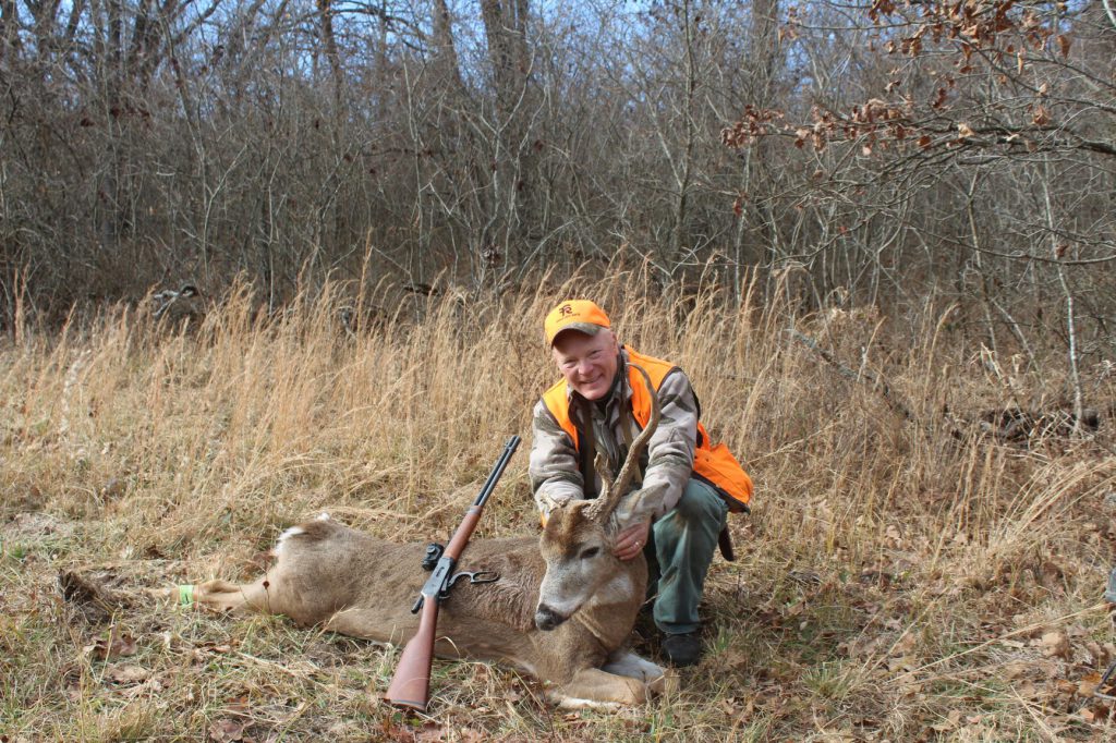 Boddington had been after this horrible “cow-horn” spike for three seasons, finally taking him in 2019 with a Mossberg .30-30 using a 140-grain Hornady Monoflex bullet. The stand was in deep woods where shots would be close, ideal conditions for a .30-30.