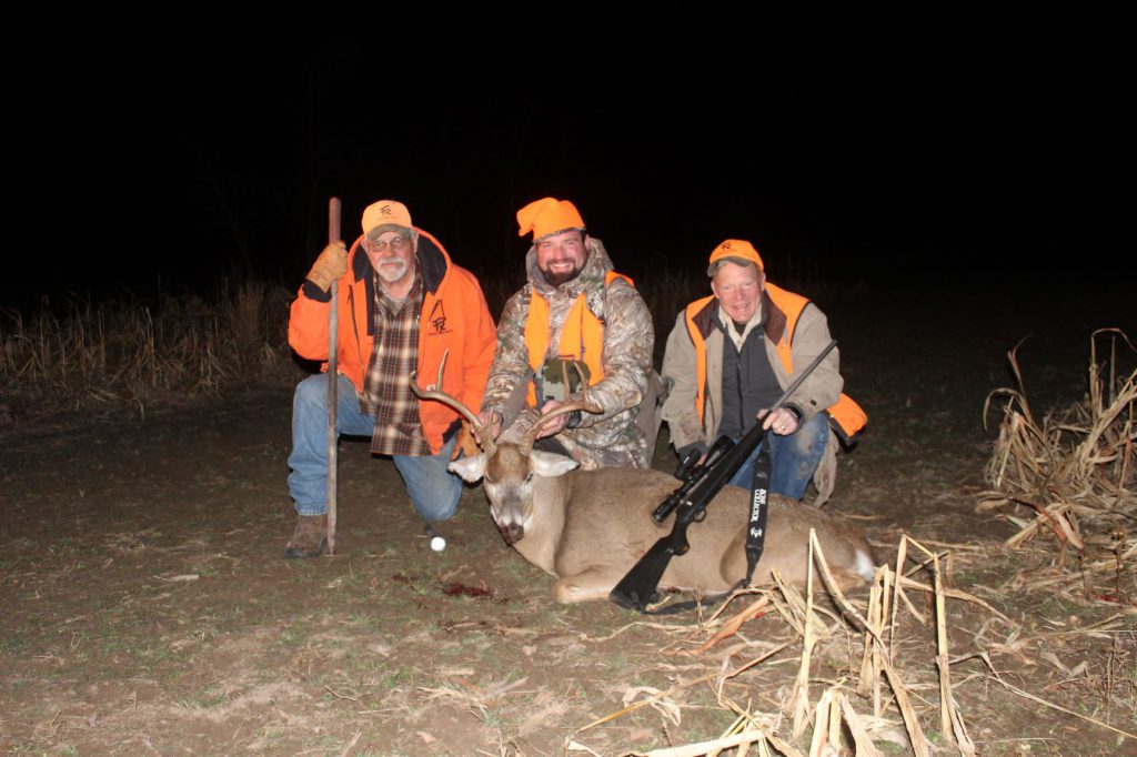 Brad McCarty 2019: Brad McCarty took this old, downhill buck from a Texas-style tower blind in Boddington’s largest food plot. At about 175 yards, this was one of the longest shots of 2019’s charmed season. Using a 6.5mm Creedmoor, his buck was down on the spot!