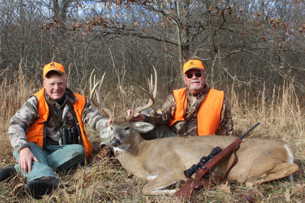 Dan Guillory 2019: Dan Guillory’s 2019 Kansas buck was the best of the season. Although genuine tracking was not required, this buck probably ran the farthest of any 2019 buck…despite a perfect lung shot with a 7x57.