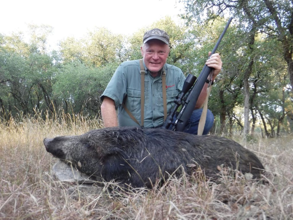 DSCF9111: A Texas hog taken with .350 Legend bolt-action, using a 170-grain bullet. Practical range isn’t much beyond 200 yards, but the Legend performs extremely well.