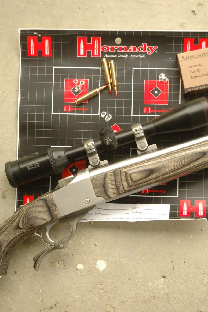 This is the level of accuracy that you simply must have for a serious varmint rifle, in this case Boddington’s Ruger No. One in .204 Ruger. Groups like this probably aren’t essential for most big-game hunting…but they build a lot of confidence!