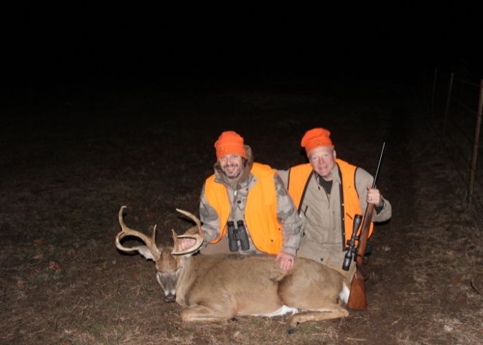 Jason Morton and Boddington with a good Kansas whitetail