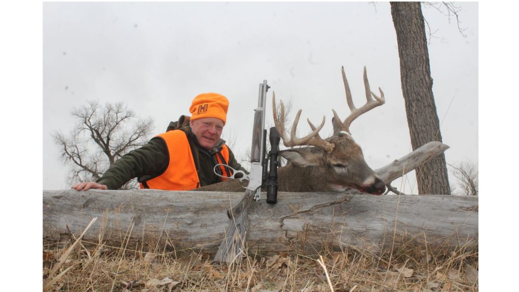 A good Nebraska ten-pointer, taken with a Marlin 1894 in .44 Magnum.