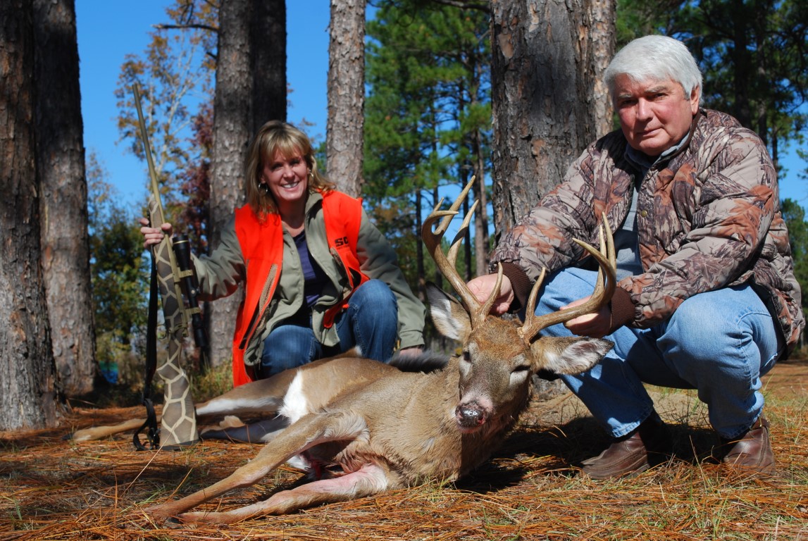 Donna Boddington and Zack Aultman with a nice Georgia buck,