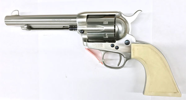 Taylor/Uberti 1873 SA Cattleman White Finish Ivory Checkered Grip 45 Colt 5.5" Barrel Revolver