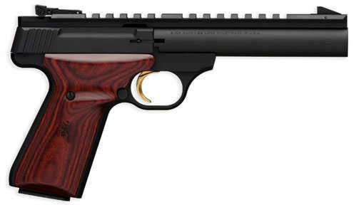 Browning Buckmark Semi-Auto Pistol Field 22LR 5 1/2" Barrel Target Rosewood Grip 10 Round Matte Black Finish Blued