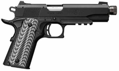 Browning 1911-22 Black Label Pistol 4 7/8" Barrel Matte Finish and Receiver Supressor Ready 22 Long Rifle 051820490