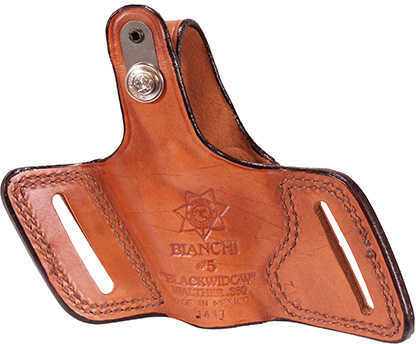 Bianchi 5 Black Widow Leather Holster Plain Tan, Size 16, Left Hand 12836