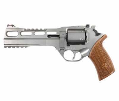 MKS Supply White Rhino 357 Magnum 6" Barrel 6 Round Brushed Nickel Revolver Pistol WHITERHINO60DS