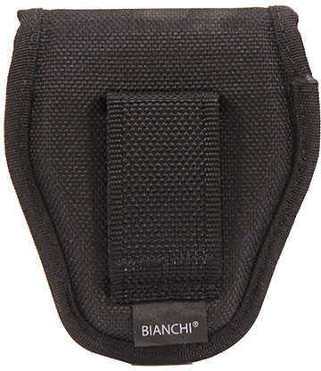 Bianchi 7300 Series AccuMold Covered Handcuff Case Hidden Snap Closure, Size 1, Black 18190
