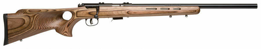 <span style="font-weight:bolder; ">Savage</span> Arms Mark II BTV 22 Long Rifle 21" Blued Barrel Brown Laminated Thumbhole Stock Bolt Action 28750