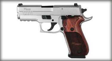 Sig Sauer P220 Elite 45 ACP Stainless Steel Wood Grip 2- 8 Round Mags Siglite Night Sights Semi Automatic Pistol 220R345SSE