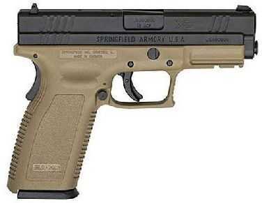 Springfield Armory XD 45 ACP 4" Barrel Flat Dark Earth Finish 2-10 Round Mags Semi Automatic Pistol XD9261SP06