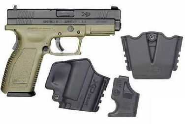 Springfield Armory XD 45 ACP 4" Barrel OD Green Finish 2-13 Round Mags Semi Automatic Pistol XD9612HCSP06