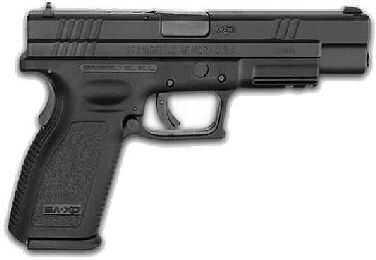 Springfield Armory XD 45 ACP 5" Barrel Black Finish Trijicon Sight Semi Automatic Pistol XD9624HCSP06