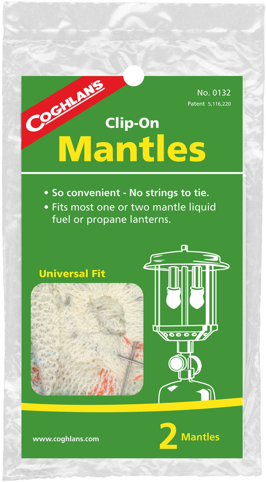 Coghlans Mantle Replacements Clip-On, Package of 2 0132