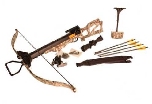 SA Sports Crusader Recurve Crossbow Package W/Multi-Reticle 4X Scope 225# Camo