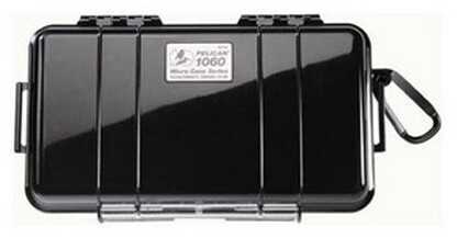Pelican 1060 Case Black Hard Interior 8.25"X4.25"X2.25" 1060-025-110
