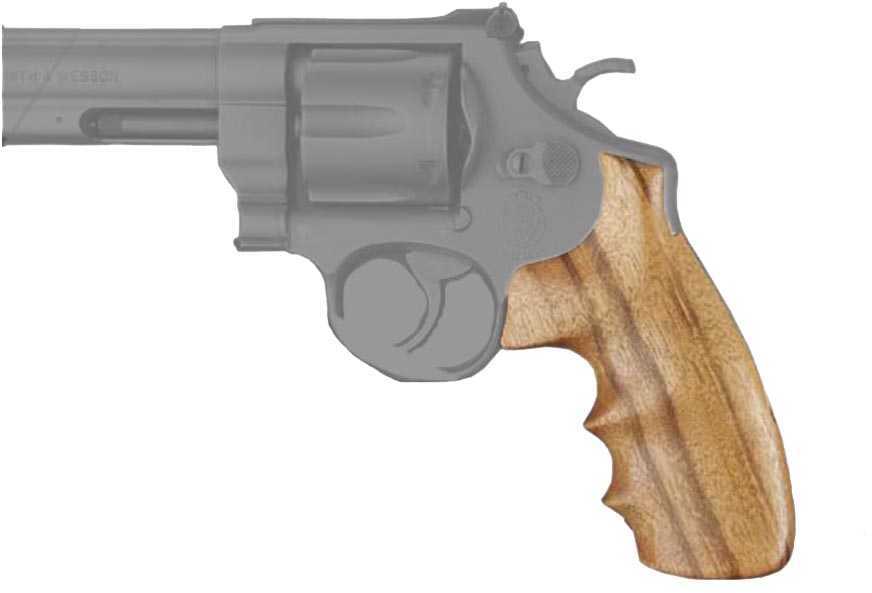 Hogue Wood Grip - Goncalo Alves S&W N Frame Round Butt 25200