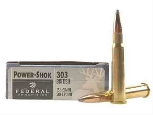 303 <span style="font-weight:bolder; ">British</span> 20 Rounds Ammunition Federal Cartridge 150 Grain Soft Point