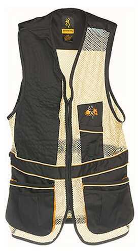 Browning Deluxe Right Hand Vest, Black/Tan Large 3050179903