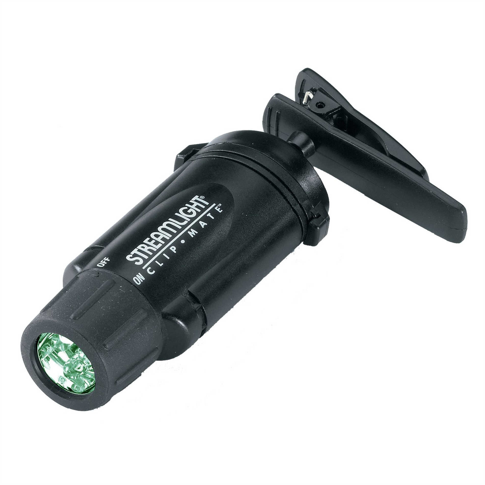 Streamlight Clipmate Flashlights Green LED, (Black) 61102