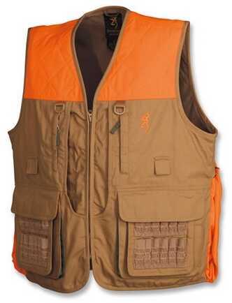 Browning Upland Vest w/Blaze Trim, Field Tan X-Large 3051193204