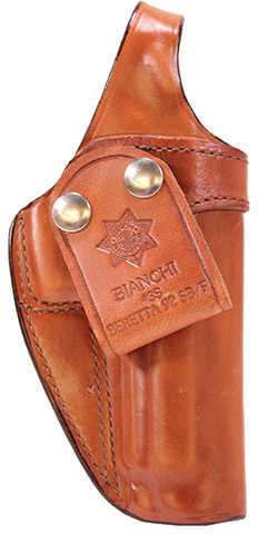 Bianchi 3S Pistol Pocket Leather Holster Plain Tan, Size 07, Right Hand 14573