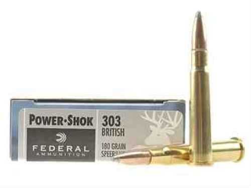 303 <span style="font-weight:bolder; ">British</span> 20 Rounds Ammunition Federal Cartridge 180 Grain Soft Point