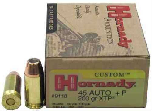 45 ACP 20 Rounds Ammunition Hornady 200 Grain Hollow Point