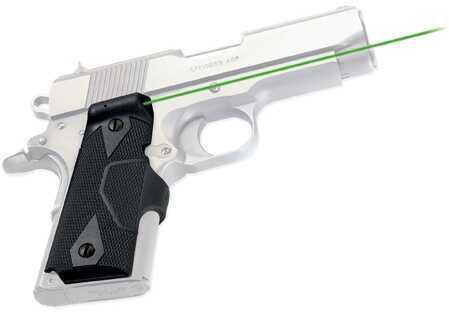 Crimson Trace Front Activation Green Lasergrips For 1911 Compact Black
