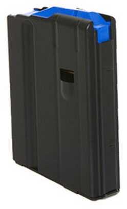 C Products Defense AR-15 Magazine <span style="font-weight:bolder; ">6.5mm</span> SS Matte Black/Blue Follower 10 Round (Per 1) 1065041176CPD