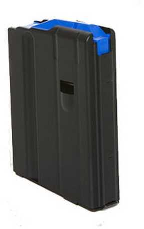 C Products Defense AR-15 Magazine 6.5mm SS Matte Black/Blue Follower 5 Round (Per 1) 0565041186CPD