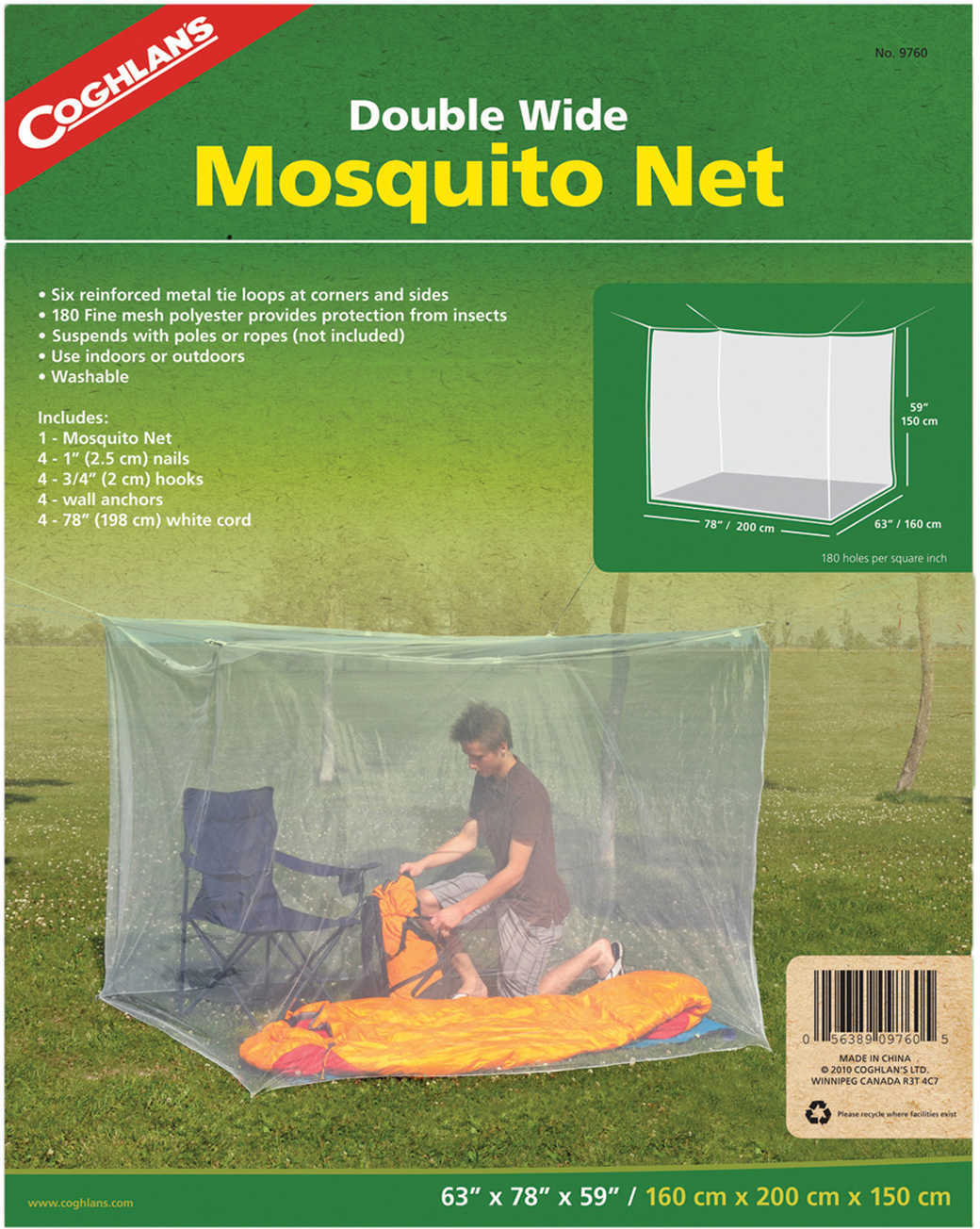 Coghlans Mosquito Net Double, White 9760