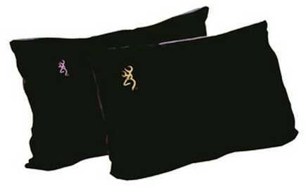 Browning Camping Fleece Pillow Black w/Pink Buckmark 7998101