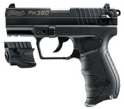 Walther PK380 380 ACP Black 3.66" Barrel With Laser Semi Automatic Pistol 5050310