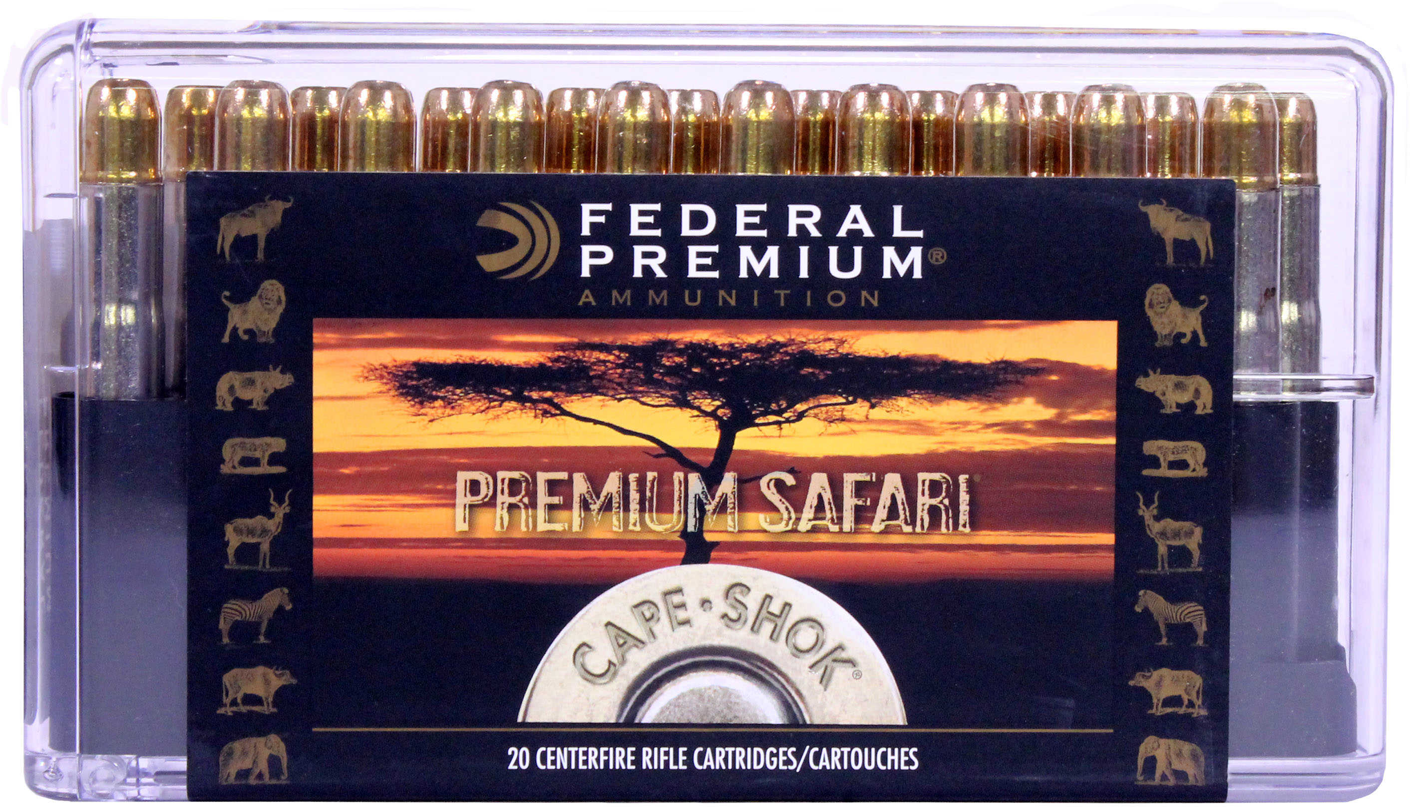 470 Nitro Express 20 Rounds Ammunition Federal Cartridge 500 Grain Solid
