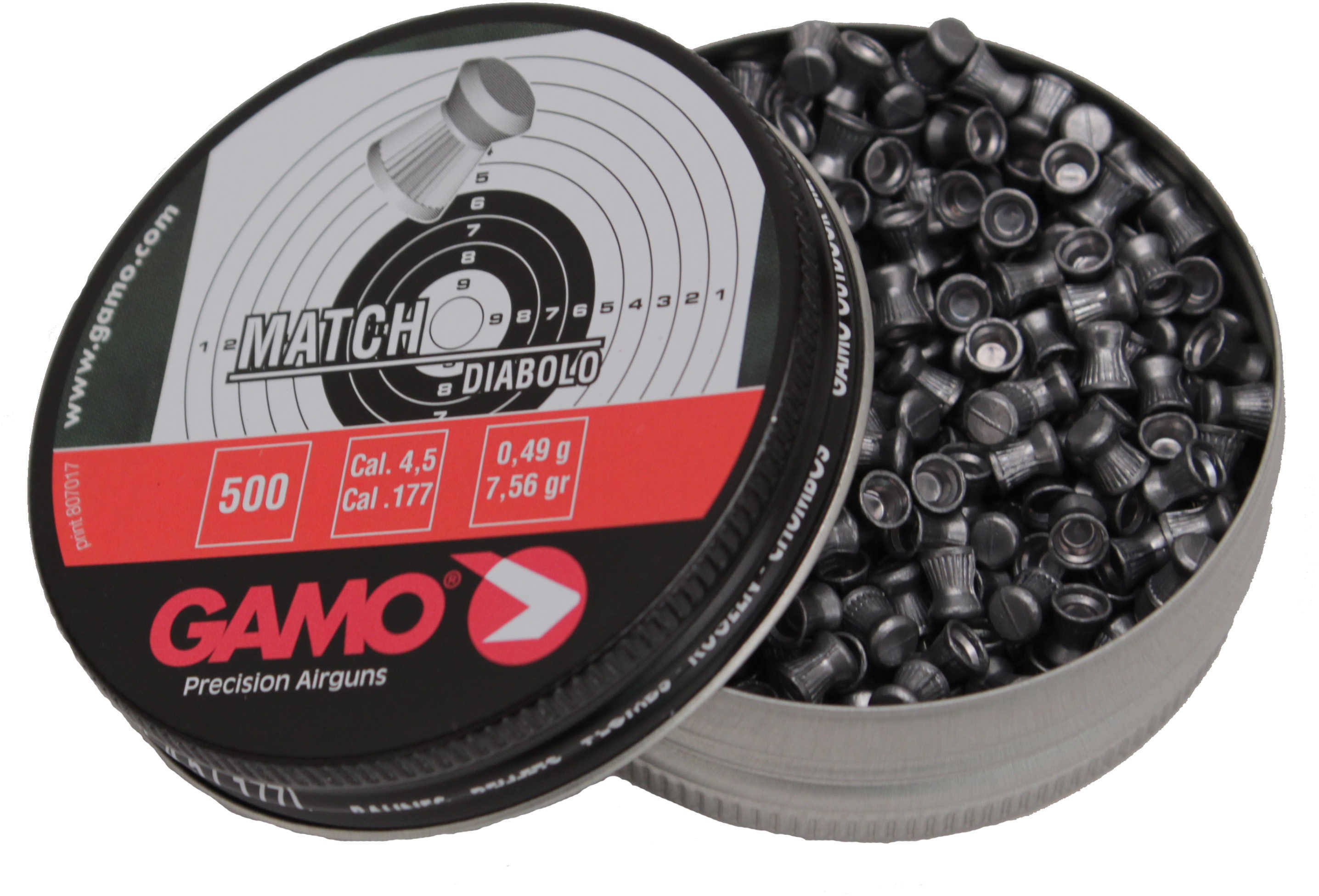 Gamo Match Pellets Flat Nose (Per 500) .177 Caliber 632003454