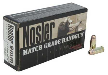 9mm Luger 50 Rounds Ammunition <span style="font-weight:bolder; ">Nosler</span> 124 Grain Hollow Point