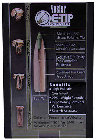 Nosler 338 Caliber 200 Grain E-Tip (Per 50) 59186