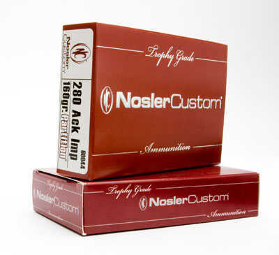 Nosler 280 Rem Ackley Improved 160 Grain Soft Point - 20 Rounds for Ultimate Hunting Performance