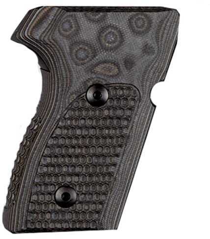 Hogue Sig P245 P220 Compact Grip Pirahna G10 G-Mascus Black/Grey Md: 24137