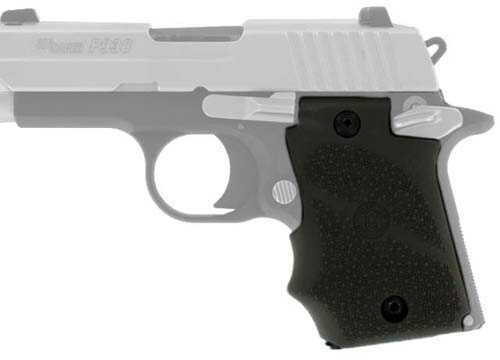 Hogue Sig P938 Rubber Grip Ambidextrous, w/Finger Grooves OD Green 98081