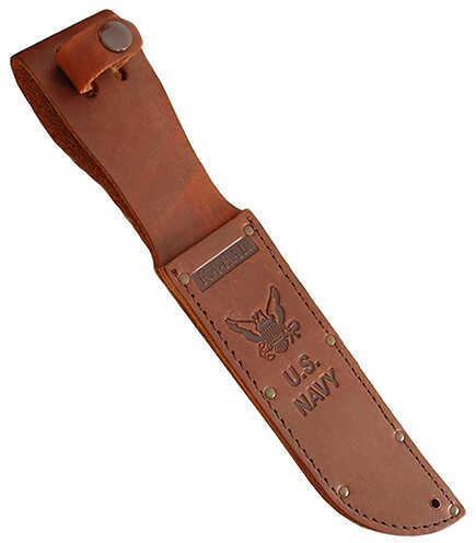 Ka-Bar Leather Sheath Usn Logo. Brown Md: 3-1225S-0