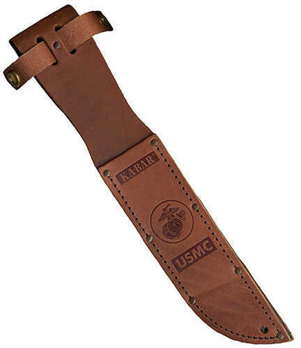 Ka-Bar Leather Sheath Usmc Logo, Brown Md: 3-1250S-2
