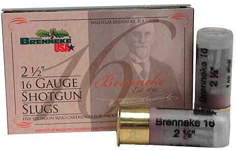 Brenneke 16 Gauge 2.5" .75 oz Slug (Per 5) Md: SL-161BR-1601920